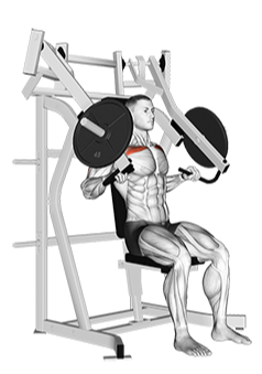 Illustration of Incline Chest Press (Machine) exercise